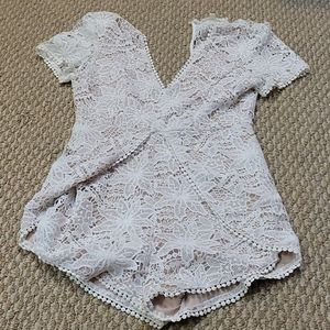 White Lace Romper